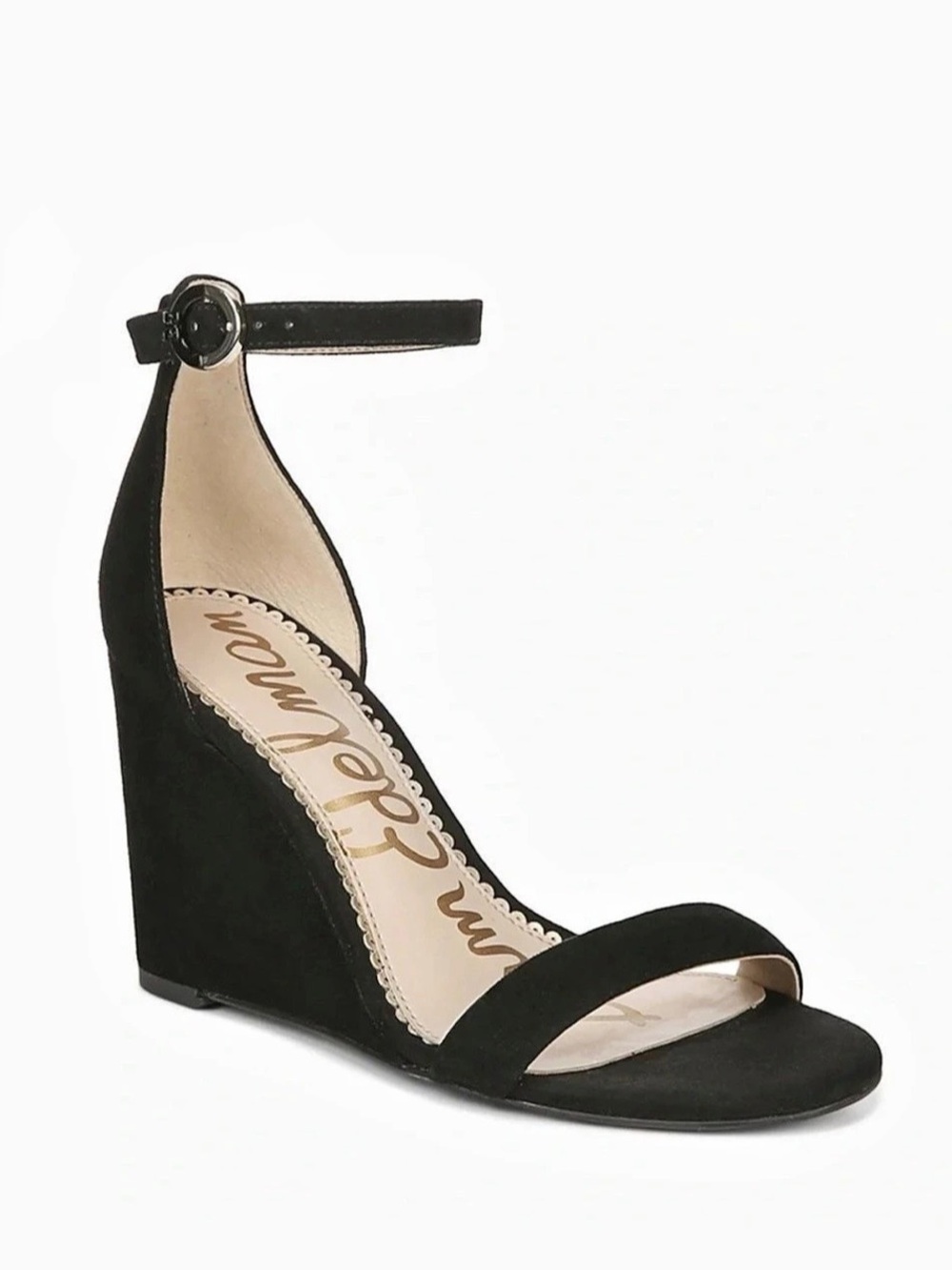 Sam Edelman Neesa Wedge Sandal Black US 10 M (NEW)